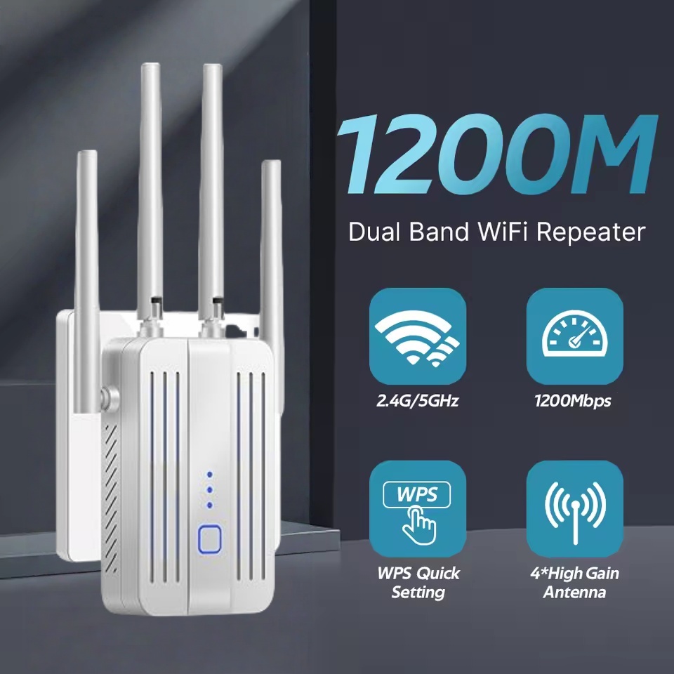 Home Security And Internet - Repetidor WiFi 1200Mbps extensor de señal
