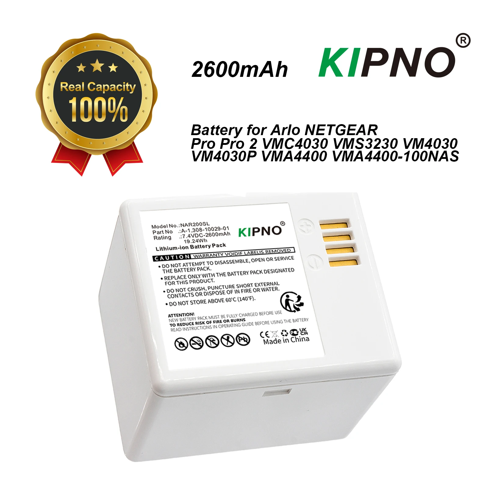 Home Security Arlo - KIPNO batería de repuesto A-1 para