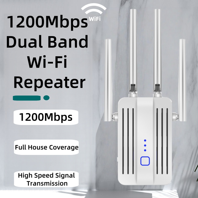 Home Security And Internet - Extensor repetidor WiFi 1200Mbps 2,4G 5GHz