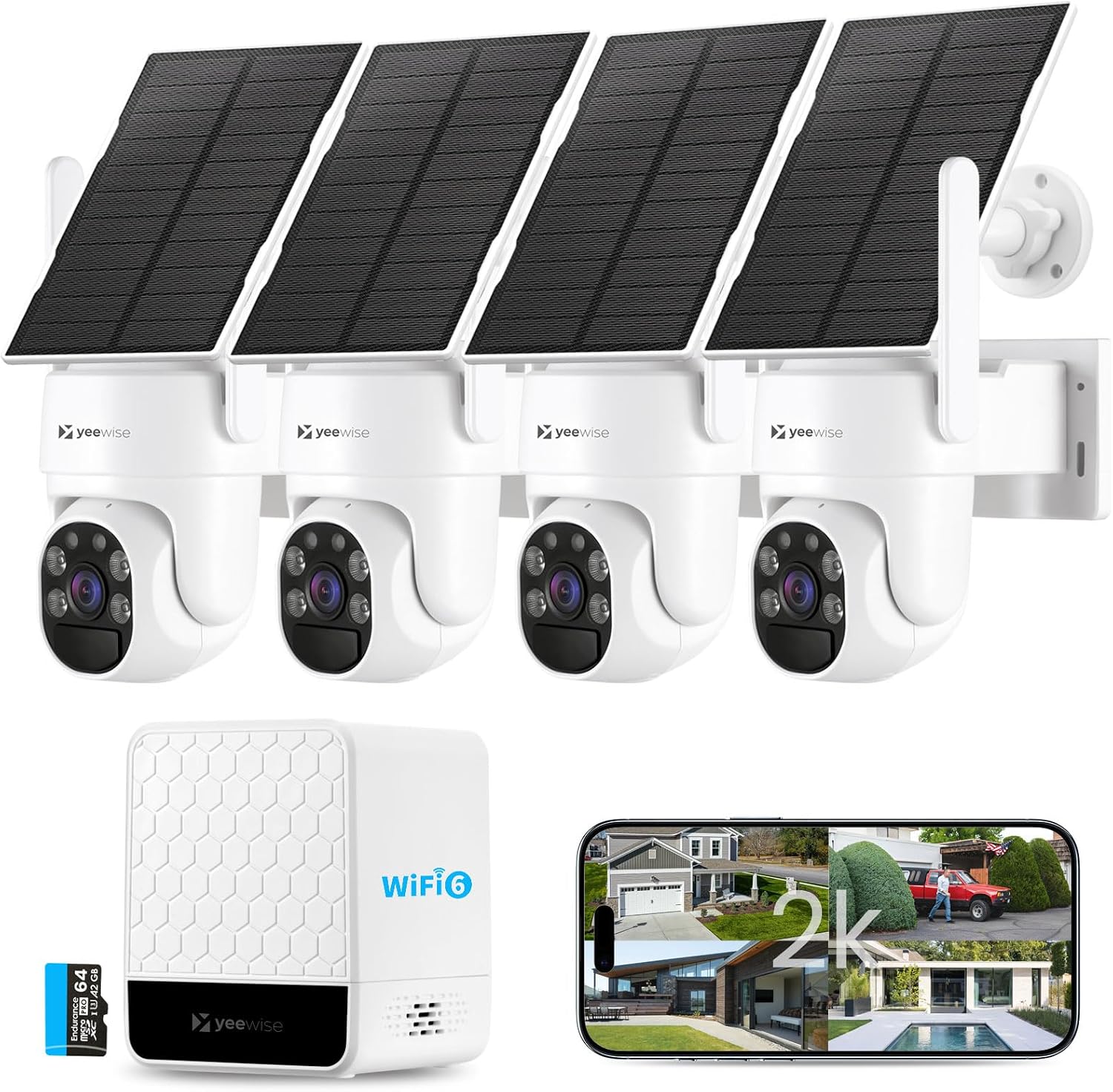 Home Security No Subscription - Sistema de cámaras de seguridad solares