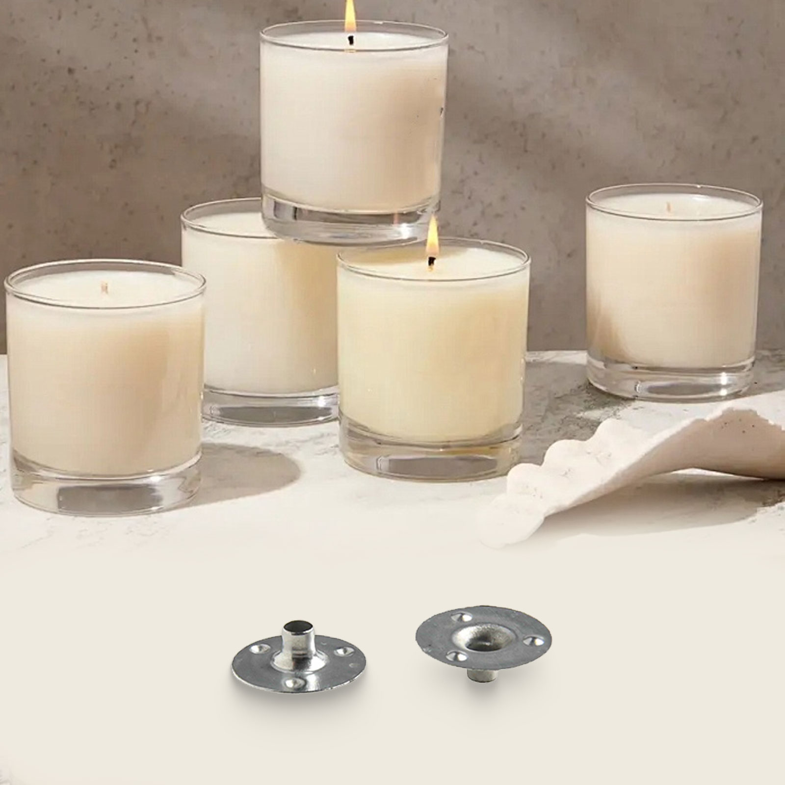 Home Security Project - Soportes Metálicos para Mechas de Velas,