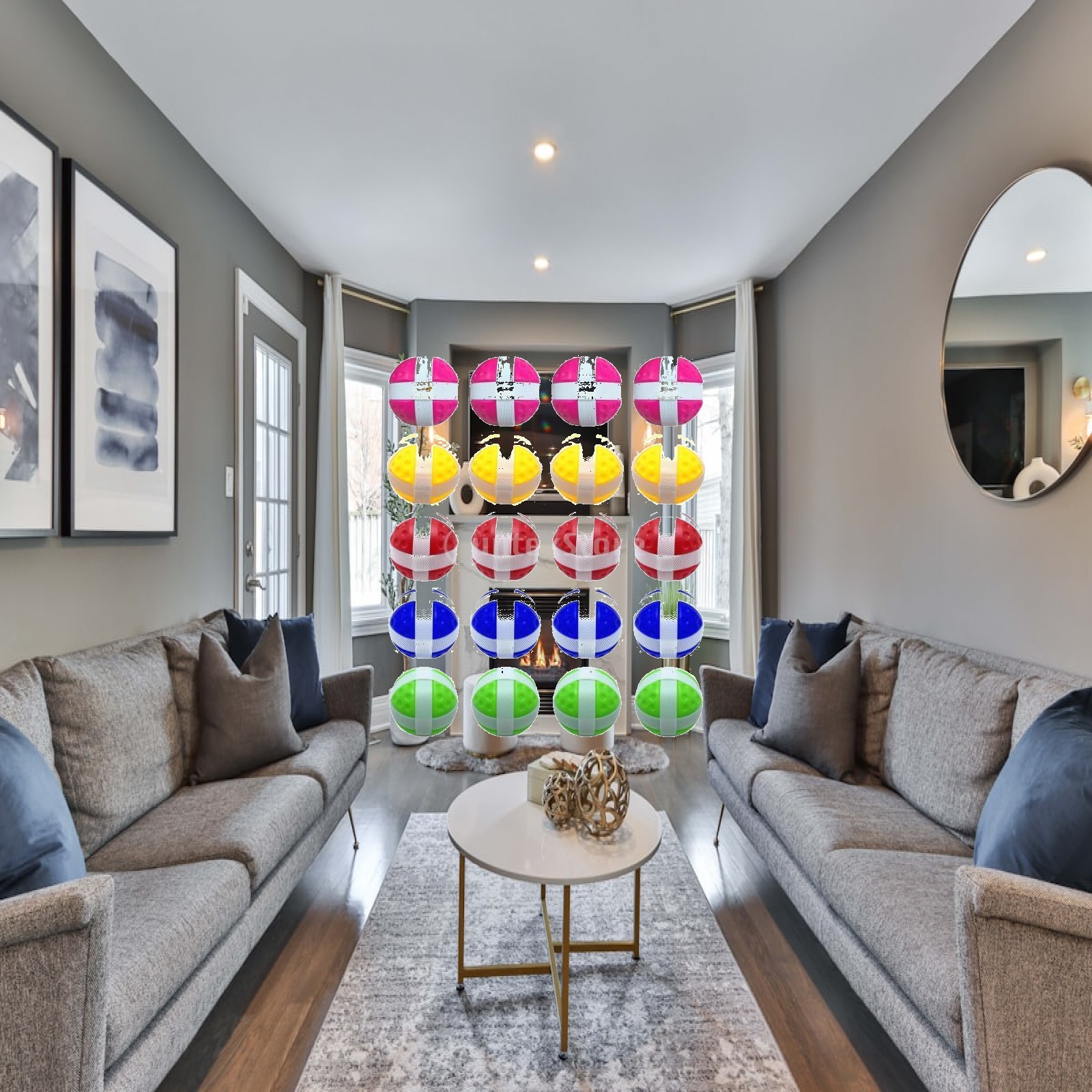 Home Security Game - Mini Pelotas de Golf Adhesivas para