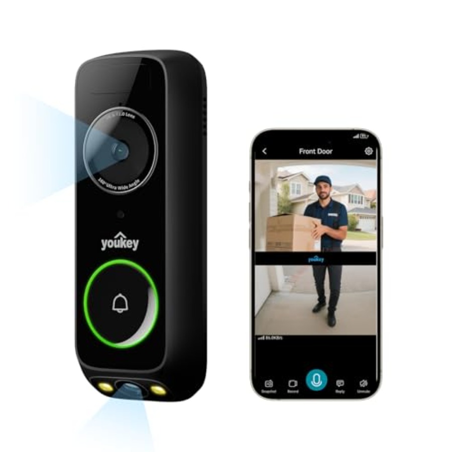 Home Security No Subscription - Cámara de timbre inalámbrica para seguridad
