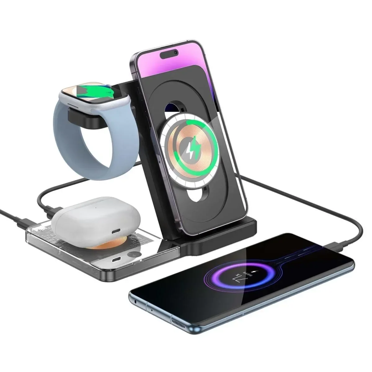 Home Security Officer - Base de Carga Inalámbrica Compatible con