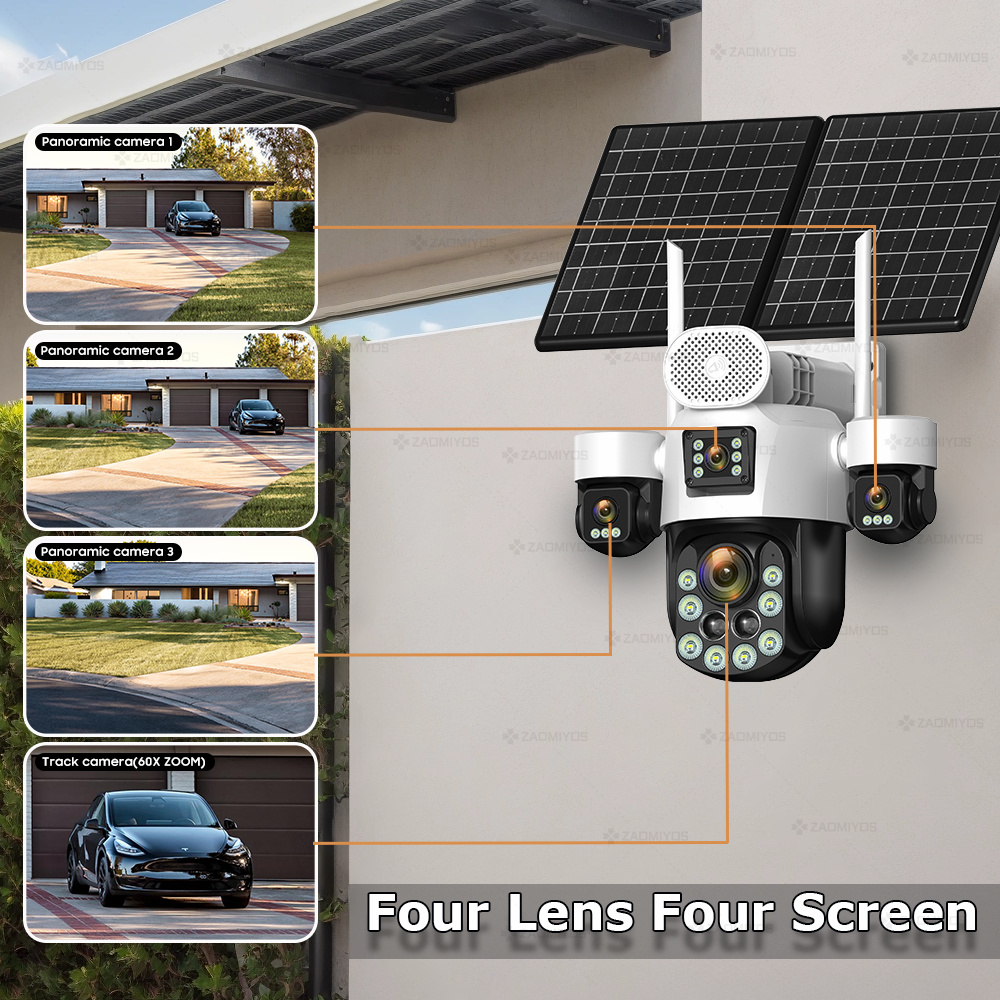 Cámara Exterior de 4 Lentes co - Home Security Company reseña y precio