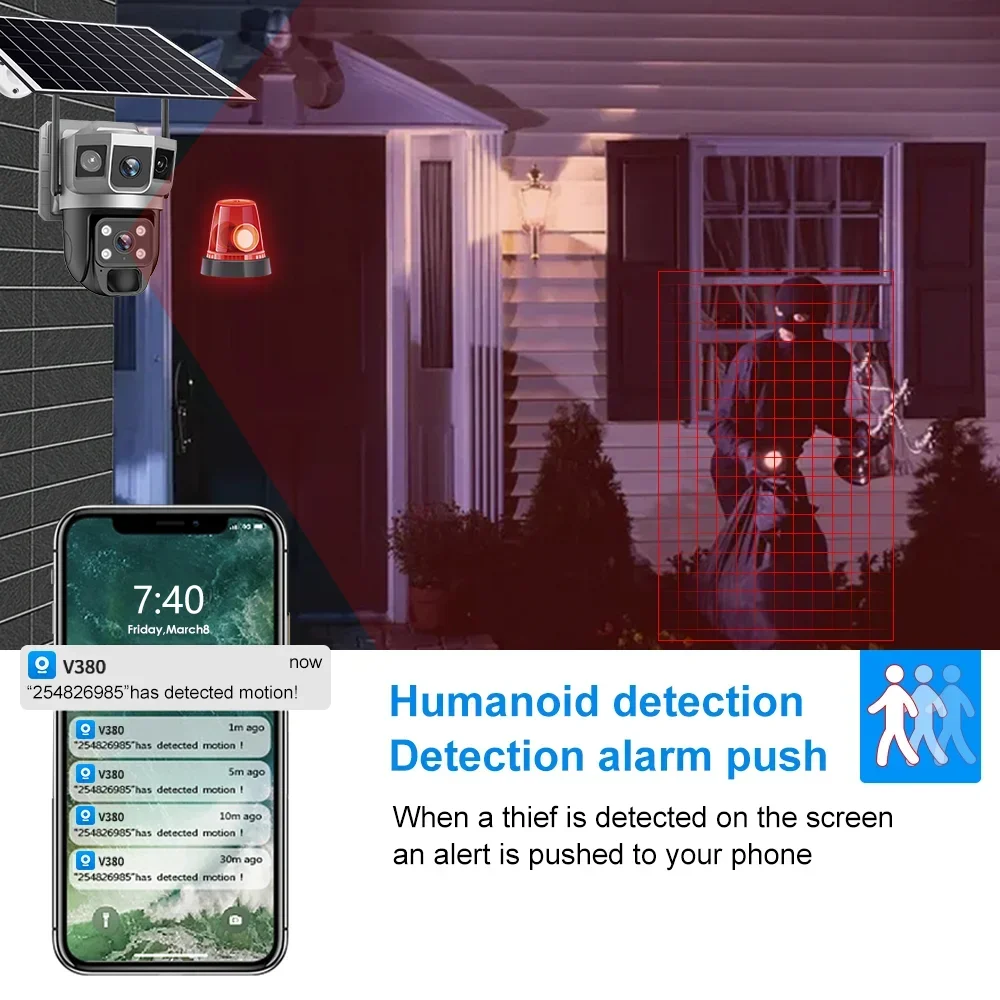 Cámara V380 4K con 3 Pantallas - Home Security Company reseña y precio