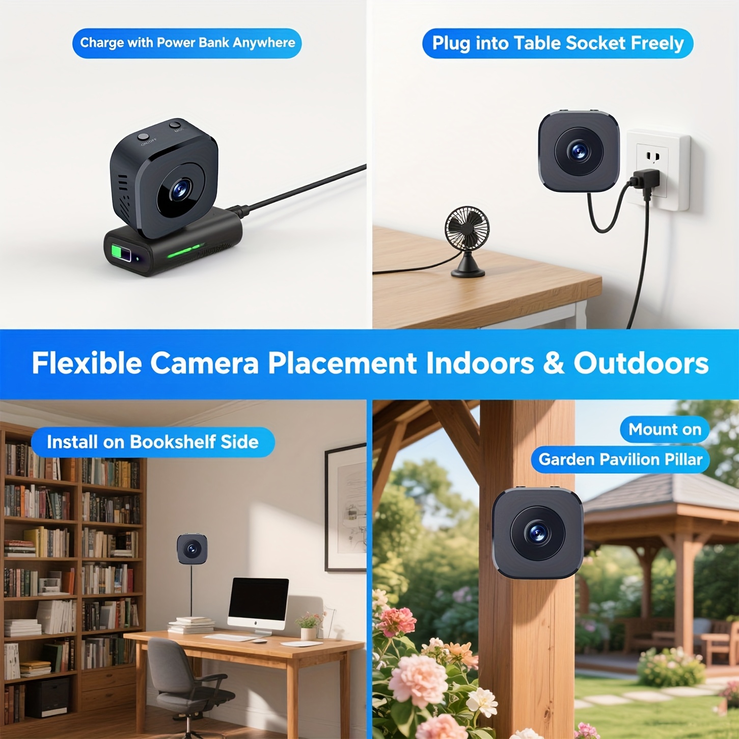 Mini cámara WiFi HD de 1080P,  - Home Security And Monitoring reseña y precio