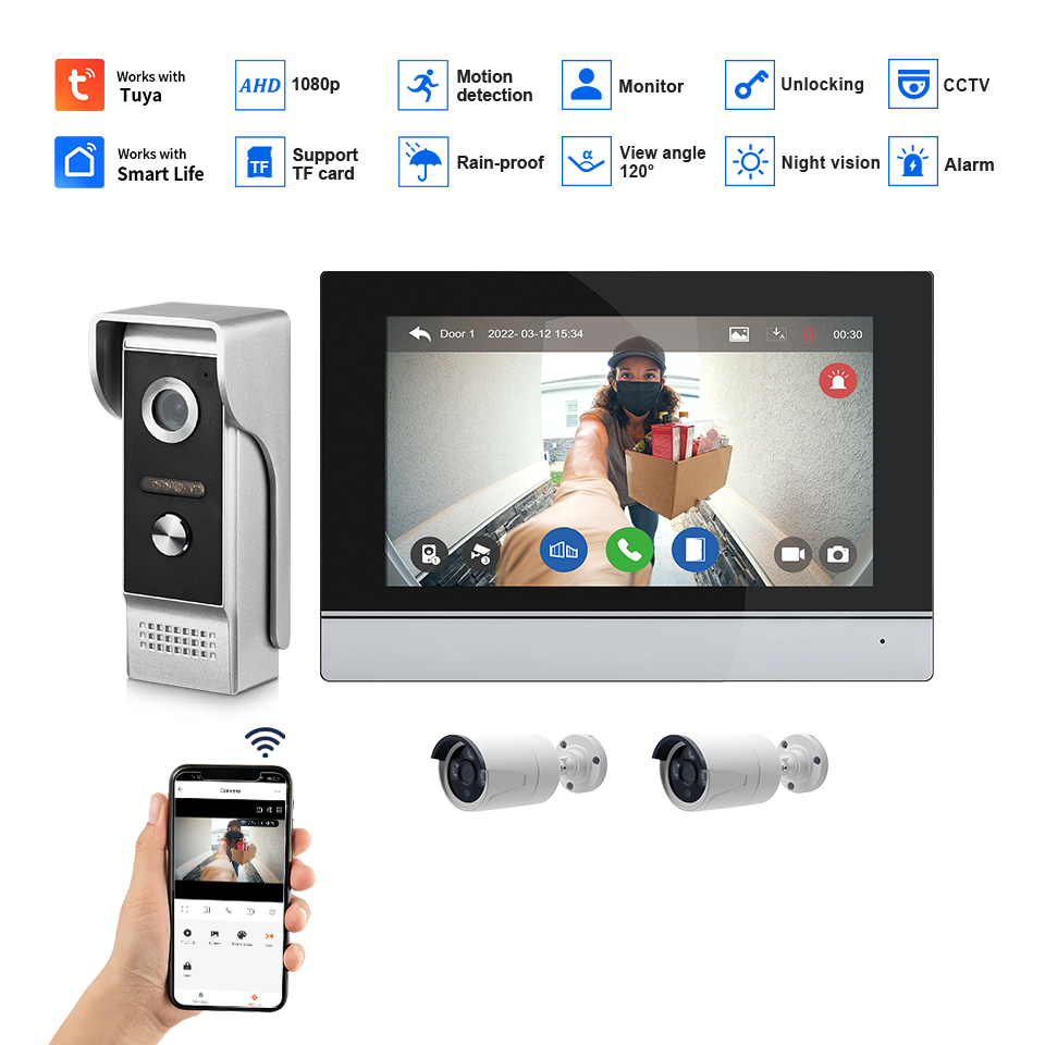 Pantalla IPS de 7 pulgadas, 2M - Home Security La reseña y precio
